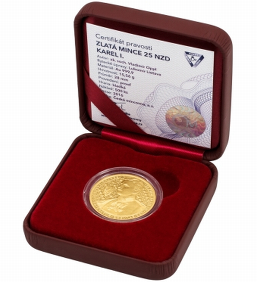 2016_25_NZD_zlata mince_Karel_I._etue